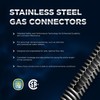 Flextron Gas Line Hose 5/8'' O.D. x 72'' Length 1/2" x 3/4" MIP Fittings, Stainless Steel Flexible Connector FTGC-SS12-72K